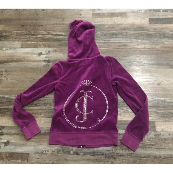 Vtg Juicy Couture Purple Zip Up Hoodie Size Small Purple - Picture 2 of 7
